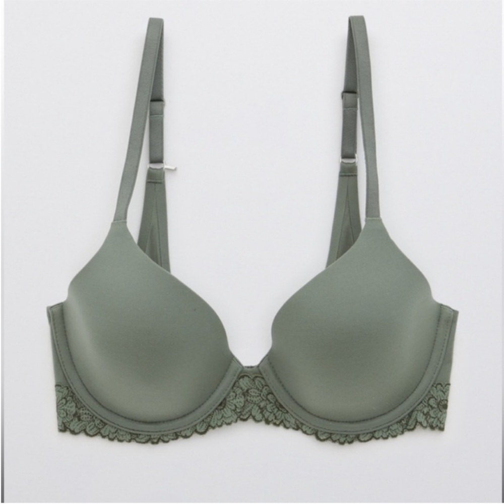 Aerie Real Sunni Full Coverage Lacey Trim Bra Size‎ 38DD